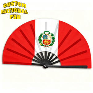 Éventails pliables personnalisés avec logo, drapeau national, légers, pour compétitions sportives et événements - Product Image 1