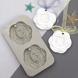 새로운 2 리안산 차꽃 향기 실리콘 수제 귀여운 케이크 포장 및 DIY 장식 몰드 - Product Image 1
