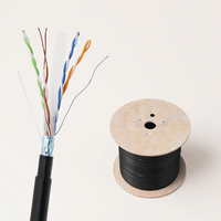 Cable Cat 6, Caja de 305m, UTP, Cobre Puro, 23AWG, Red Ethernet LAN de Alta Velocidad, para Router, Switch, Interior/Exterior, Bobina, Cartón