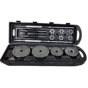 Bán Buôn Thiết Bị Tập Thể Dục Gang Quả Tạ Set Với Hộp 50Kg Có Thể Điều Chỉnh Quả Tạ Bộ Với Barbell - Product Image 2
