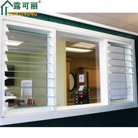 Lukliving jalousie design bon cadre en aluminium ventilé fenêtre à persiennes en verre jalousie grilles de fenêtre prix
