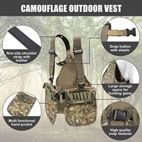 Gilet d'oiseaux aquatiques léger de camouflage de prairie avec poches de poche de canard pour l'utilisation de tir de chasse et de pêche