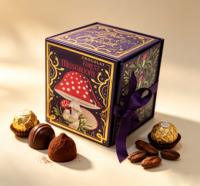 Boîte carrée en papier chocolaté à motifs vifs, logo de marque personnalisé, boîte de boulangerie pliable jetable, emballage rose pour desserts sucrés