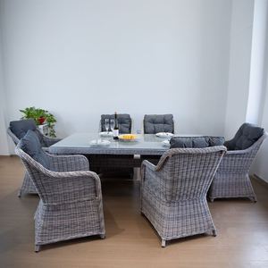 Tavolo da Pranzo Rettangolare in Rattan con 6 Poltrone, Set Divano, Arredamento da Giardino per Esterni di Qualità Esclusiva - Product Image 2