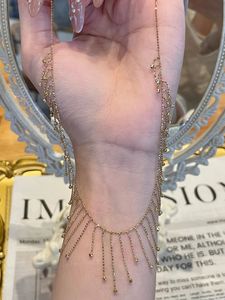 Collier ras du cou Xinfly en or véritable 18 carats, bijoux de mode avec artisanat en dentelle, environ 4 grammes, longueur 40+5 cm, chaînes fines - Product Image 2