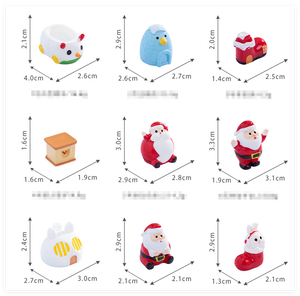 Décorations de Noël religieuses en résine, rennes, cheminée, pingouin, lapin, maison, bonhomme de neige, décorations de vacances, miniatures de jardin, jouets du Guangdong - Product Image 2