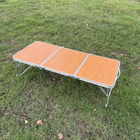 Nouveau Mini pique-nique Barbecue en aluminium Table à manger extérieure légère Portable triple pliable Table de Camping