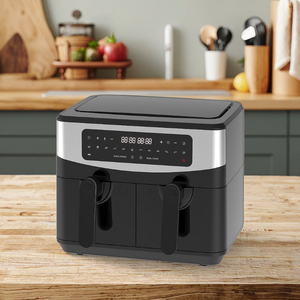 Nồi chiên không khí đôi Giỏ kép kỹ thuật số màn hình cảm ứng điều khiển Bếp điện thép không gỉ Nồi chiên không khí lò - Product Image 1