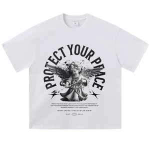 Camiseta extragrande con estampado de ángel caído para hombre |   Cita: '<span class=keywords><strong>Lucha</strong></span>, resistencia, persistencia' |   Ropa Urbana Unisex Y2K 100% Algodón Estampado - Product Image 2