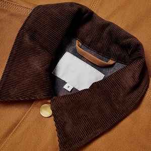 Wholesale Corduroy Collar Fashion Design <strong>Mens</strong> Safari Jacket Style Canvas <strong>Chore</strong> <strong>Coat</strong> - Product Image 3