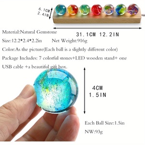 Bola de Cristal Luminosa con Forma de Estrella y Planeta, Decoración Fantástica para el Hogar, Modelo Cósmico, Regalo de Navidad - Product Image 4