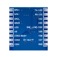 Módulo de Reproducción de Voz MP3 WAVGAT DY-SV17F de 4MB, Descarga por USB, Control por Puerto Serial, Placa Reproductora de Audio Flash
