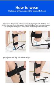 Penyangga Kaki Jatuh Eksternal-AFO Ortosis Rehabilitasi Stroke Hemiplegia Tanpa Melepas Sepatu Ringan Bernapas Dukungan Nilon - Product Image 4