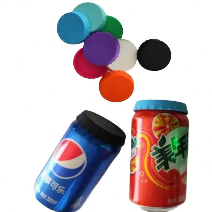 Sıcak satış silikon soda teneke kapak halkası s kullanımlık bira teneke kapak halkası üst kapak stoper içecek bardak prezervatif içecekler için