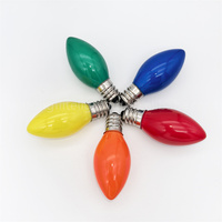 Guirlande lumineuse de Noël en céramique multi-couleurs C7, fil noir, 25 pieds, IP44, pour extérieur, ampoules opaques, guirlande lumineuse pour toit