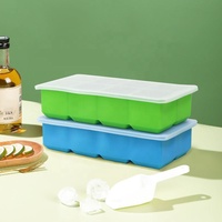 Vente chaude Bac à glaçons en silicone personnalisé Démoulage facile Bac à glaçons en silicone réutilisable avec couvercle