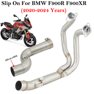 Pour <span class=keywords><strong>BMW</strong></span> F900 F900R F900XR F900 R <span class=keywords><strong>XR</strong></span> 2020-2023, échappement de <span class=keywords><strong>moto</strong></span>, tuyau de liaison avant-milieu avec revêtement anti-brûlure en carbone - Product Image 2