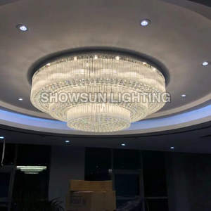 Grand lustre moderne en cristal pour mariage, hôtel, salle de banquet, éclairage, grand lustre de luxe en cristal - Product Image 4