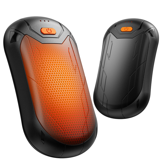 Wholesale New Mini Pocket 2In1 2Packs Portable Reusable Magnetic Electric Rechargeable Battery Winter Hot Hand Warmer Power Bank