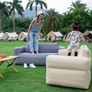 Solid Color Outdoor PVC Automatic <b>Inflatable</b> <b>Sofa</b> Modern Portable Foldable for Living Room Bedroom Hospital Application - Product Image 1