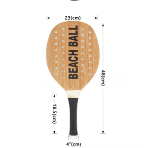 <span class=keywords><strong>Raquette</strong></span> de <span class=keywords><strong>padel</strong></span> en bois portable promotionnelle et pagaie de plage pour l'entraînement et les sports de plein air pour enfants - Product Image 6