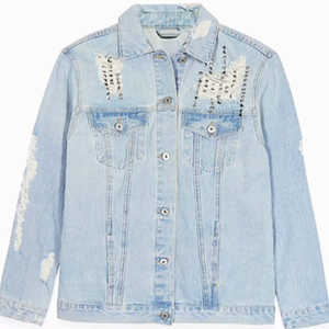 Boyfriend Casual Veste En Jean Femme Streetwear Bleach Loose Fit Destruction Bomber Denim Chaqueta de mujer - Product Image 1