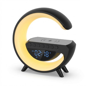 Haut-parleur Bluetooth multifonctionnel en forme de G 2026 avec chargeur sans fil, lumière d'ambiance RGB et réveil – Approvisionnement en gros pour promotions - Product Image 1