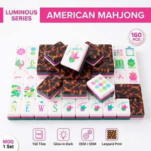 Mahjong en Acrylique Lumineux Sculpté à la Main, 4 Couches, 160 Pièces, Motif Coquille de <span class=keywords><strong>Tortue</strong></span>, Vente Directe Usine, Idéal Soirées Jeux à Domicile - Product Image 2