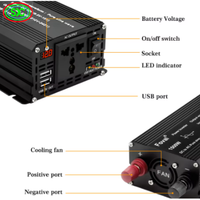 Inverter Daya Gelombang Sinus Murni 5000W DC 48V ke AC 210-230 dengan Perlindungan Polaritas Terbalik untuk Penggunaan Mobil dan Rumah