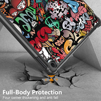 Étui de protection pour tablette Amazon Fire HD 10 10,1 pouces 2023, ultra-fin, avec support pliable à trois volets