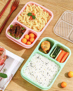 ชุดกล่องเก็บความร้อนแบบพกพาสำหรับผู้ใหญ่และเด็ก รุ่น Syh678 สำหรับขายส่ง ใช้กับไมโครเวฟได้ พร้อมหลอดดูดทำจากฟางข้าวสาลี เหมาะสำหรับไปโรงเรียน - Product Image 6