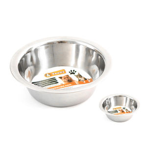 Bol de voyage pour chien en acier inoxydable, durable, antidérapant, 21 cm, capacité de 32 oz, utilisation en extérieur, motif uni - Product Image 3