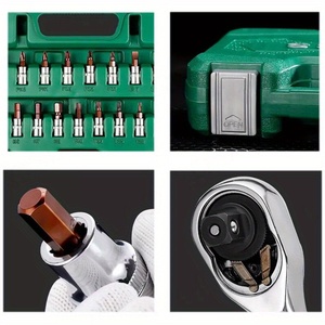1/2 \ "1/4 \" 3/8 \ "Bộ cờ lê bánh cóc 108 cái CR-V ổ cắm bằng thép carbon hộp cứng để bảo dưỡng ô tô gia đình OEM - Product Image 5