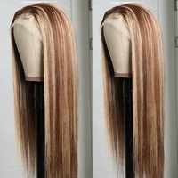 SOBOOMWIGS Highlight Balayage Ombre Couleur Corps Vague Avant de Lacet Perruque Ombre Racine Blonde Highlight Perruques de Cheveux Humains Avec Des Cheveux De Bébé