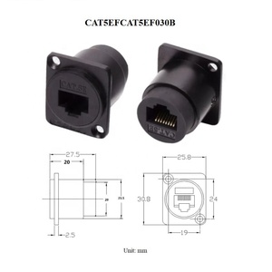 D loại Chassis Bảng điều chỉnh tường vít núi RJ11 Cat3 RJ45 CAT5e CAT6 cat6A nối mô-đun Kẽm hợp kim hàn miễn phí Adapter Coupler - Product Image 4