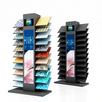 Présentoir vertical en métal pour échantillons de carreaux, sur pied, pour salle d'exposition, couleur personnalisable