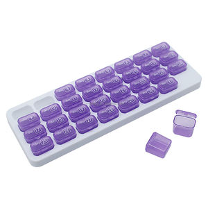 Boîte de <span class=keywords><strong>pilulier</strong></span> en plastique PP de couleur personnalisée directe d'usine de Ningbo capacité mensuelle hebdomadaire de 31 jours - Product Image 2