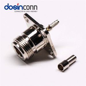 Conector de chasis tipo <span class=keywords><strong>N</strong></span>, Conector de montaje de <span class=keywords><strong>2</strong></span> orificios, conector hembra de mampara - Product Image 2