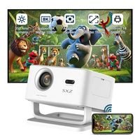 Proyector de Cine en Casa con Enfoque Automático, Keystone, FHD 1080P, 4K, Smart, 350ANSI, Android 14, LED, WiFi 6, 5G, Tiro Corto, Pantalla Grande