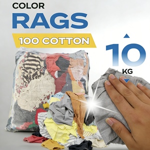 Paños <span class=keywords><strong>de</strong></span> Limpieza <span class=keywords><strong>de</strong></span> Algodón Mixto, Trapos <span class=keywords><strong>de</strong></span> Camisetas Recicladas, Paquete <span class=keywords><strong>de</strong></span> Trapos <span class=keywords><strong>de</strong></span> Algodón <span class=keywords><strong>de</strong></span> Colores - Product Image 1