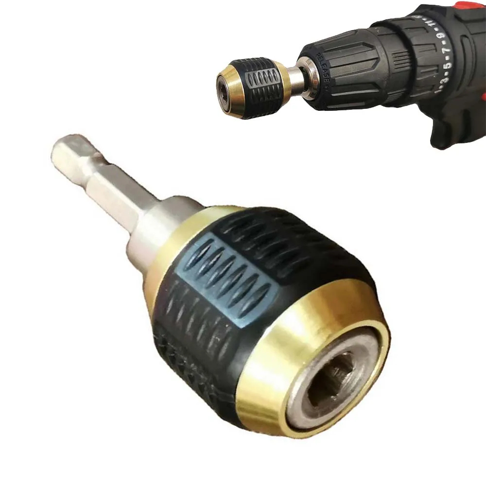 1/4 Inch Keyless Drill Bit Chuck Quick Change Adapter Converter Hex Shank[Ready Stock Manila