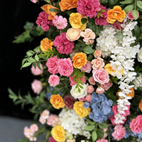 Sunwedding dekorasi bunga warna-warni lengkungan bunga sutra lengkungan bunga buatan latar belakang pernikahan