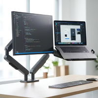 Support d'extension robuste réglable de 11 à 18 pouces avec glissière de 460 mm pour plateau d'ordinateur portable de bureau de jeu