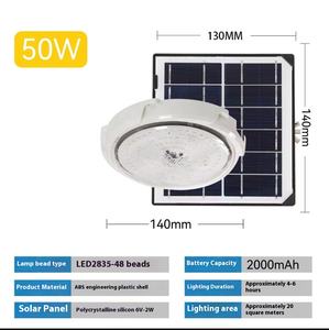 Круглый потолочный светильник, 20 Вт, 100 Вт, 200 Вт, пульт дистанционного управления, Отдельная панель, умное Внутреннее освещение для дома, освещение для сельской местности, солнечное потолочное освещение - Product Image 6