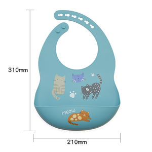 100% biologica in Silicone per uso alimentare bavaglini impermeabili per bambini e alimenti per l'alimentazione di bavaglini colorati in Silicone con bottoni - Product Image 6