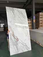 Panel Dinding PVC Tahan Air Modern 3mm untuk Interior, Anti Lembab, Motif Marmer, Papan UV untuk Dapur dan Kamar Mandi