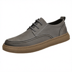 Chaussures décontractées vintage en cuir à lacets pour hommes, idéales pour la marche en extérieur, tendance mode printemps-été-automne - Product Image 3