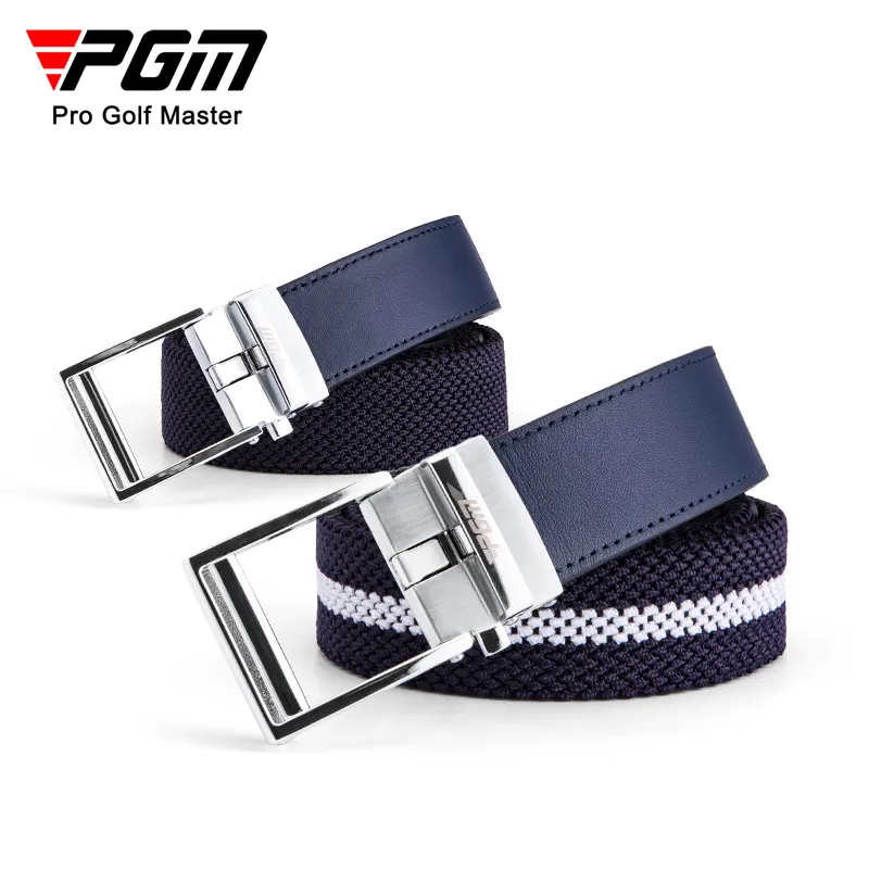 PGM-cinturones de golf de cuero para hombre, cinturón de golf elástico tejido personalizado de dos tonos, PD021