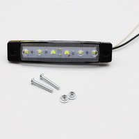 2 feux extérieurs pour voitures, 12V/24V, 6 SMD, LED, pour camion, tracteur latéral, phare de remorque, lampe latérale arrière, faible puissance