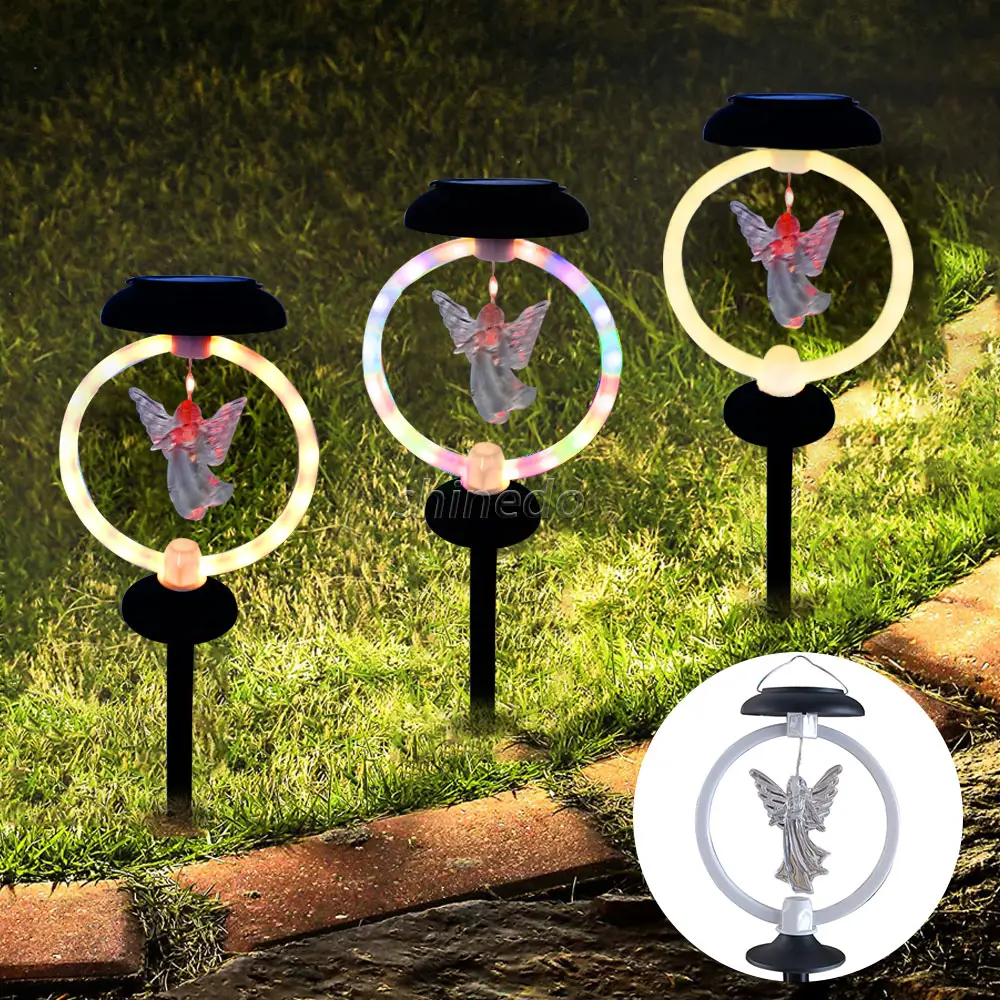 2022 Nieuwe Product Led Solar Aarde Angel Fairy Lights Voor Tuin Yard Gangpad Gazon Decoratie